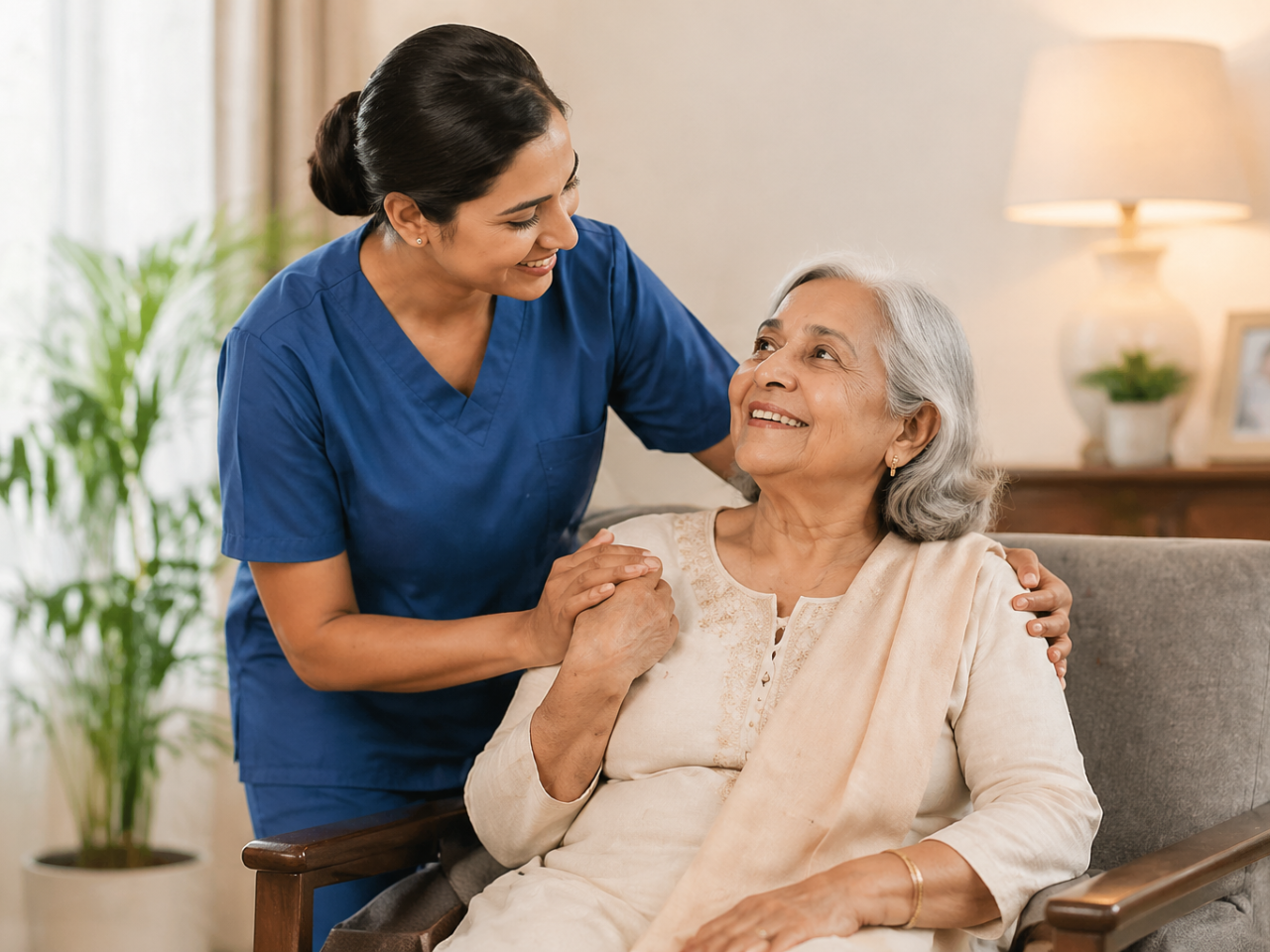 Caregiver with elderly